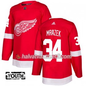 Lasten NHL Detroit Red Wings Pelipaita Petr Mrazek 34 Adidas 2017-2018 Punainen Authentic